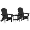 vidaXL Gartenstuhl 3 pcs Schwarz Polyethylen