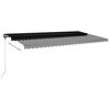 vidaXL Markise Manuell Einziehbar mit LED 600x300 cm Anthrazit