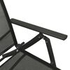 vidaXL 3-tlg. Garten-Lounge-Set Textilene und Aluminium Schwarz