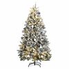 vidaXL K&uuml;nstlicher Weihnachtsbaum Klappbar mit Kugeln 300 LEDs 300 cm