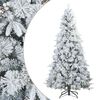 vidaXL K&uuml;nstlicher Scharnier-Weihnachtsbaum schneebedeckt Wei&szlig; 180 cm