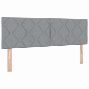 vidaXL Kopfteil mit Kopfteil Hellgrau 160 cm Kunstleder