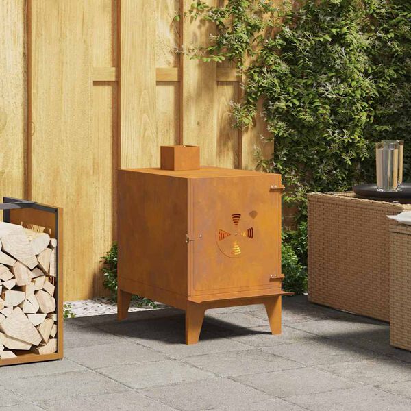 vidaXL Gartenofen 35x50x60 cm Cortenstahl