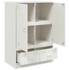 vidaXL Highboard Wei&szlig; 67x39x95 cm Stahl