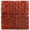 vidaXL Pouf Dunkelbraun 80x80x43 cm Echtleder