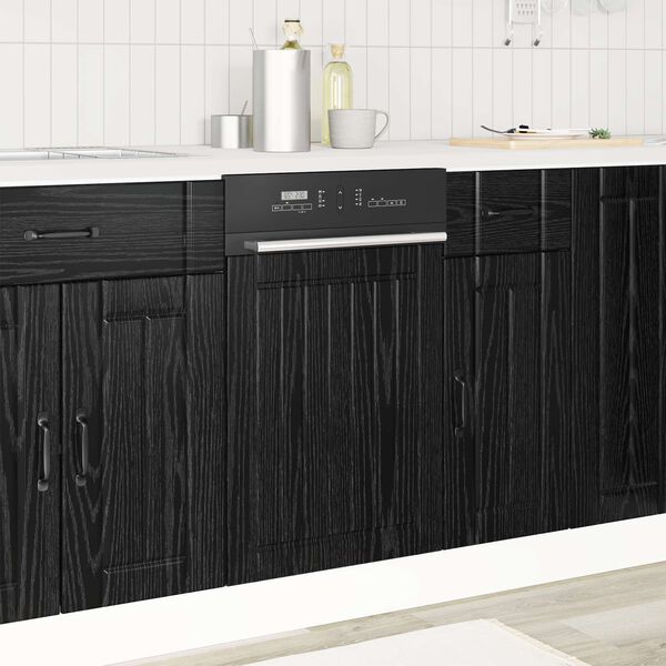 vidaXL K&uuml;chenschrank Schwarz Eichen-Optik 45 x 1,5 x 67 cm