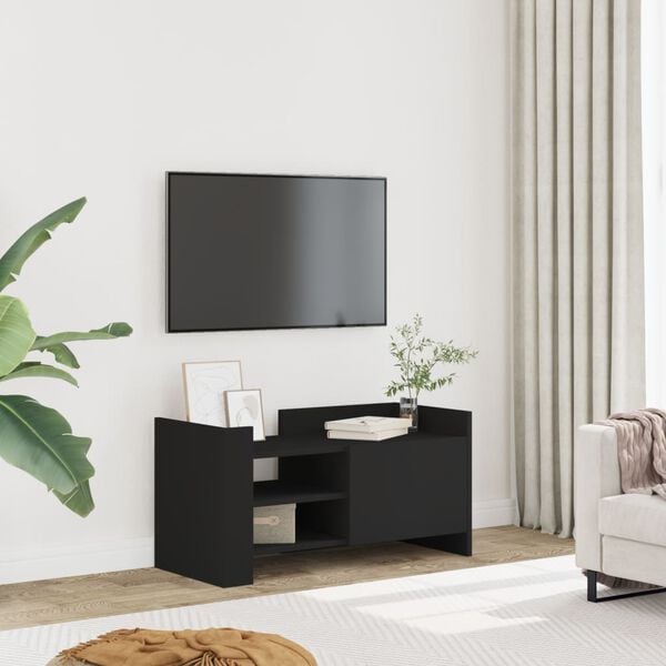 vidaXL TV-Schrank Schwarz 80x35x40 cm Holzwerkstoff