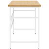 vidaXL Computertisch Wei&szlig; und Eiche Hell 105x55x72 cm MDF und Metall