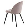 Venture Home Esszimmerst&uuml;hle 2 Stk. Velvet Kord Schwarz und Altrosa