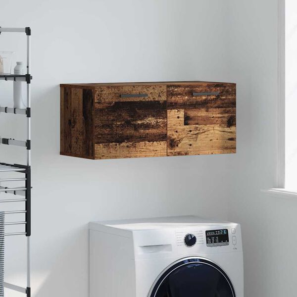 vidaXL Wandschrank Altholz 80 x 36.5 x 35 cm Holzwerkstoff
