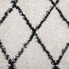 vidaXL Shaggy-Teppich PAMPLONA Hochflor Modern Creme Schwarz 300x400cm