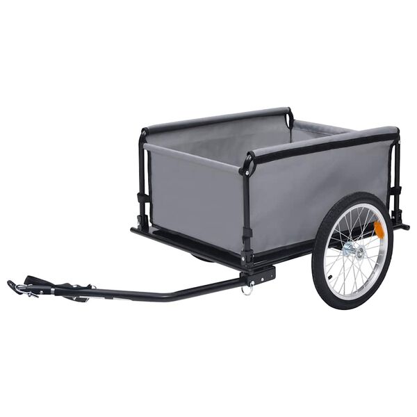vidaXL Fahrradanh&auml;nger Grau und Orange 65 kg