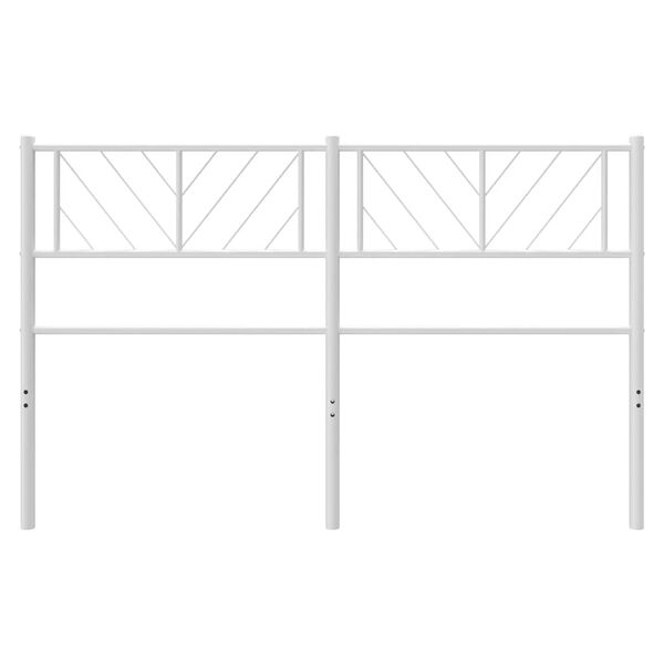vidaXL Ersatz-Kopfteil Metall Wei&szlig; 140 cm