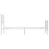 vidaXL Bettgestell mit Kopf- und Fu&szlig;teil Metall Wei&szlig; 75x190 cm