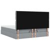 vidaXL Ottoman-Bett mit Matratzen & LEDs Hellgrau 200x200 cm Stoff