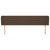 vidaXL Kopfteil mit Ohren Dunkelbraun 163x23x78/88 cm Stoff