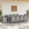 vidaXL Garten Essgruppe 11 pcs Hellgrau Polypropylen