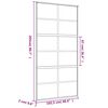 vidaXL Schiebet&uuml;r Golden 102,5x205 cm ESG-Klarglas und Aluminium