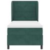 vidaXL Boxspringbett mit Matratze Dunkelgr&uuml;n 200 x 80 cm Polyester