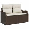 vidaXL Gartensofa-set mit Kissen 8 pcs Braun und Creme Poly-Rattan