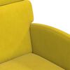 vidaXL Esszimmerst&uuml;hle mit Rollen 2 pcs Gelb 58 x 65 x 98 cm Samt