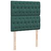 vidaXL Boxspringbett mit Matratze Dunkelgr&uuml;n 100x200 cm Samt
