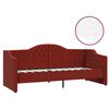 vidaXL Tagesbett mit Matratze USB Weinrot Stoff 90x200 cm