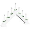vidaXL Weihnachtskerzenbr&uuml;cke mit 7 LEDs 3 pcs Wei&szlig; 39,5 x 5 x 29 cm