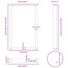 vidaXL Bartischbeine U-Form 2 Stk. Schwarz 60x(90-91) cm Stahl