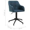vidaXL Esszimmerst&uuml;hle 4 Stk. Drehbar Blau Stoff