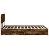 vidaXL Aufbewahrungsbett Ger&auml;ucherte Eiche 120 x 190 cm Holzwerkstoff