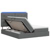 vidaXL LED-Speicherbett mit Matratze Dunkelgrau 180 x 200 cm Stoff