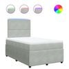 vidaXL Boxspringbett mit Matratze Hellgrau 120x190 cm Samt