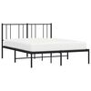 vidaXL Bettgestell mit Kopfteil Metall Schwarz 120x190 cm