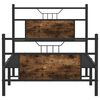 vidaXL Bettgestell ohne Matratze R&auml;uchereiche 75x190 cm Holzwerkstoff