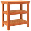 vidaXL Werkbank mit Regal 78,5 x 50 x 80 cm Massives Kiefernholz