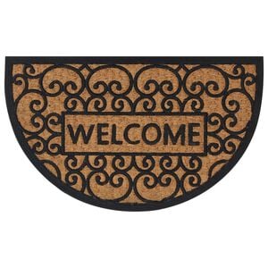 vidaXL Fu&szlig;matte Halbrund 45x75 cm Gummi und Kokosfaser