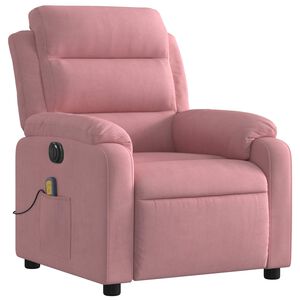 vidaXL Massagesessel Elektrisch Rosa Samt