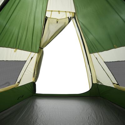 vidaXL Campingzelt 7 Personen Grün Wasserfest