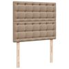 vidaXL Boxspringbett Matratze Cappuccino-Braun 120x190 cm Kunstleder