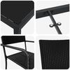 vidaXL Garten Essgruppe mit Kissen 5 pcs Schwarz Poly-Rattan
