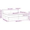 vidaXL Boxspringbett mit Matratze Creme 200x200 cm Kunstleder