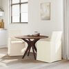 vidaXL Esszimmerst&uuml;hle mit R&auml;dern 2 pcs Beige 57 x 67 x 95 cm Leinen