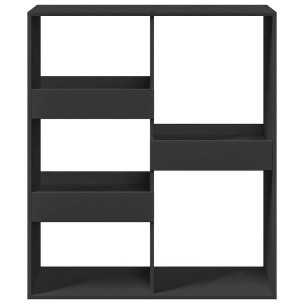 vidaXL Raumteiler Schwarz 100x33x115 cm Holzwerkstoff