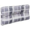 vidaXL Palettensofa-Kissen Grau Karomuster 70x40x10 cm