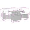 vidaXL 6-tlg. Garten-Sofagarnitur mit Kissen Beige Poly Rattan