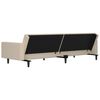 vidaXL Schlafsofa 2-Sitzer Creme Mikrofaser