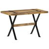 vidaXL Esstisch 120x60x76 cm Raues Mangoholz