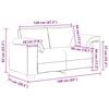 vidaXL Sofa 2 pcs Hellgrau 219 x 80 x 82 cm Stoff