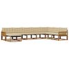vidaXL Outdoor-Sofagarnitur 8 stk. Natur und Beige Massivholz Akazie